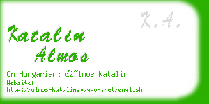 katalin almos business card